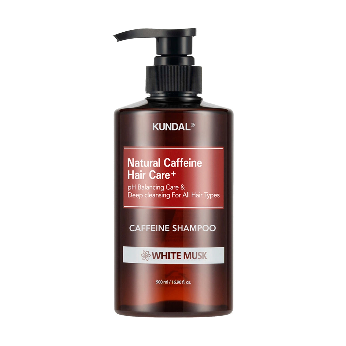 Шампунь для укрепления волос Kundal Caffeine Shampoo White Musk
