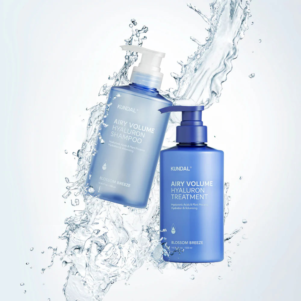 Увлажняющий шампунь для объема Kundal Airy Volume Hyaluron Shampoo Blossom Breeze
