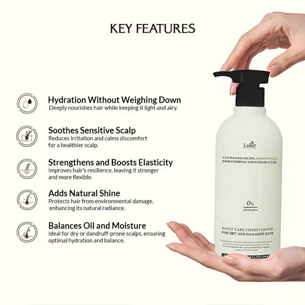 Līdzsvarojošs un silikonu nesaturošs kondicionieris Lador New-Plex Balancing Conditioner