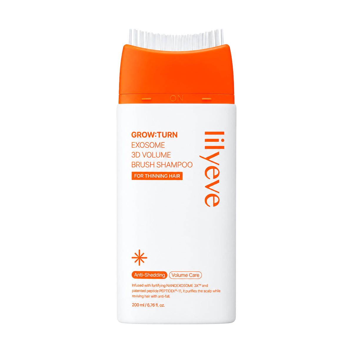Шампунь со щёточкой Lilyeve Grow: Turn Exosome 3D Volume Brush Shampoo