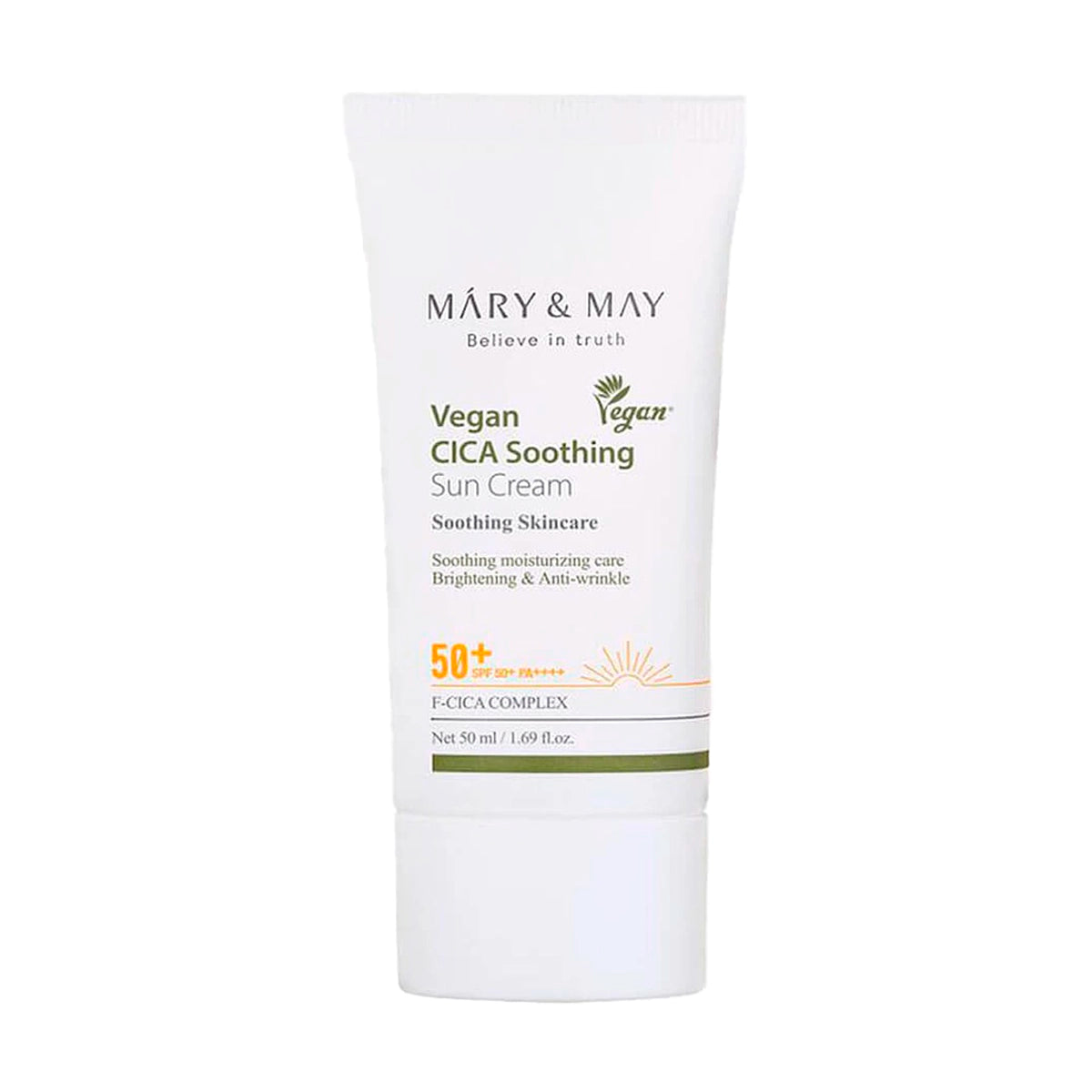 Успокаивающий солнцезащитный крем с центеллой Mary&May CICA Soothing Sun Cream SPF 50+ PA++++