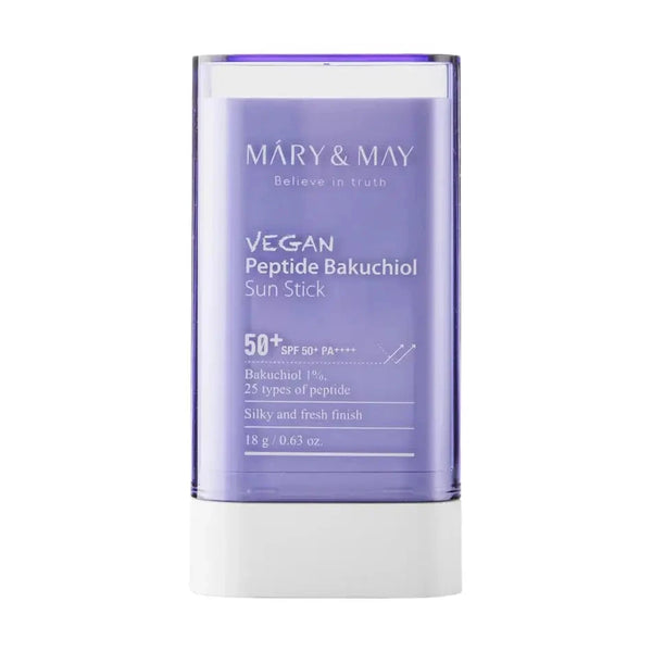 Saules aizsardzības krēms ar Peptīdiem un Bakuchiolu Mary&May Vegan Peptide Bakuchiol Sun Stick SPF50+ PA++++
