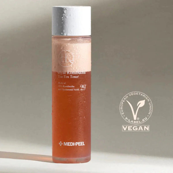 Divu tekstūru toniks ar 70% kombuču un keramīdiem Medi-Peel Hyal Kombucha Tea-Tox Toner