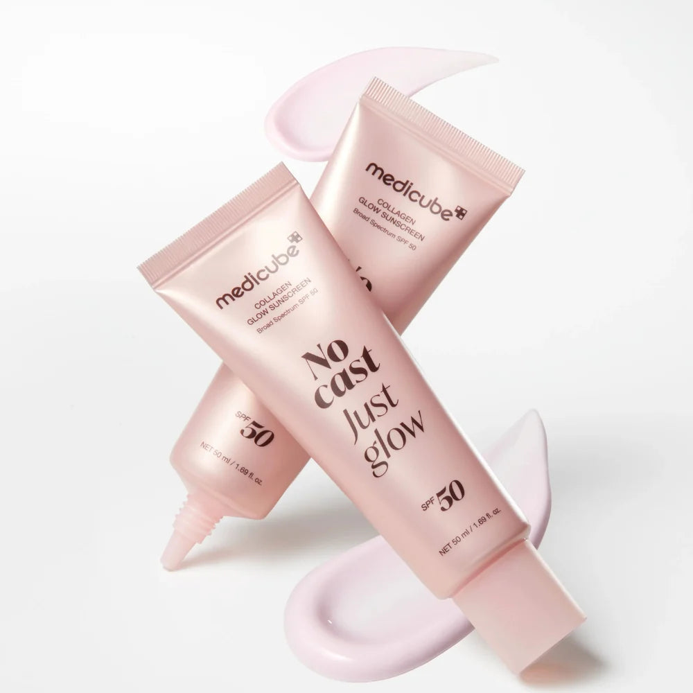 Лёгкий солнцезащитный крем Medicube Glow Collagen Sunscreen SPF50+