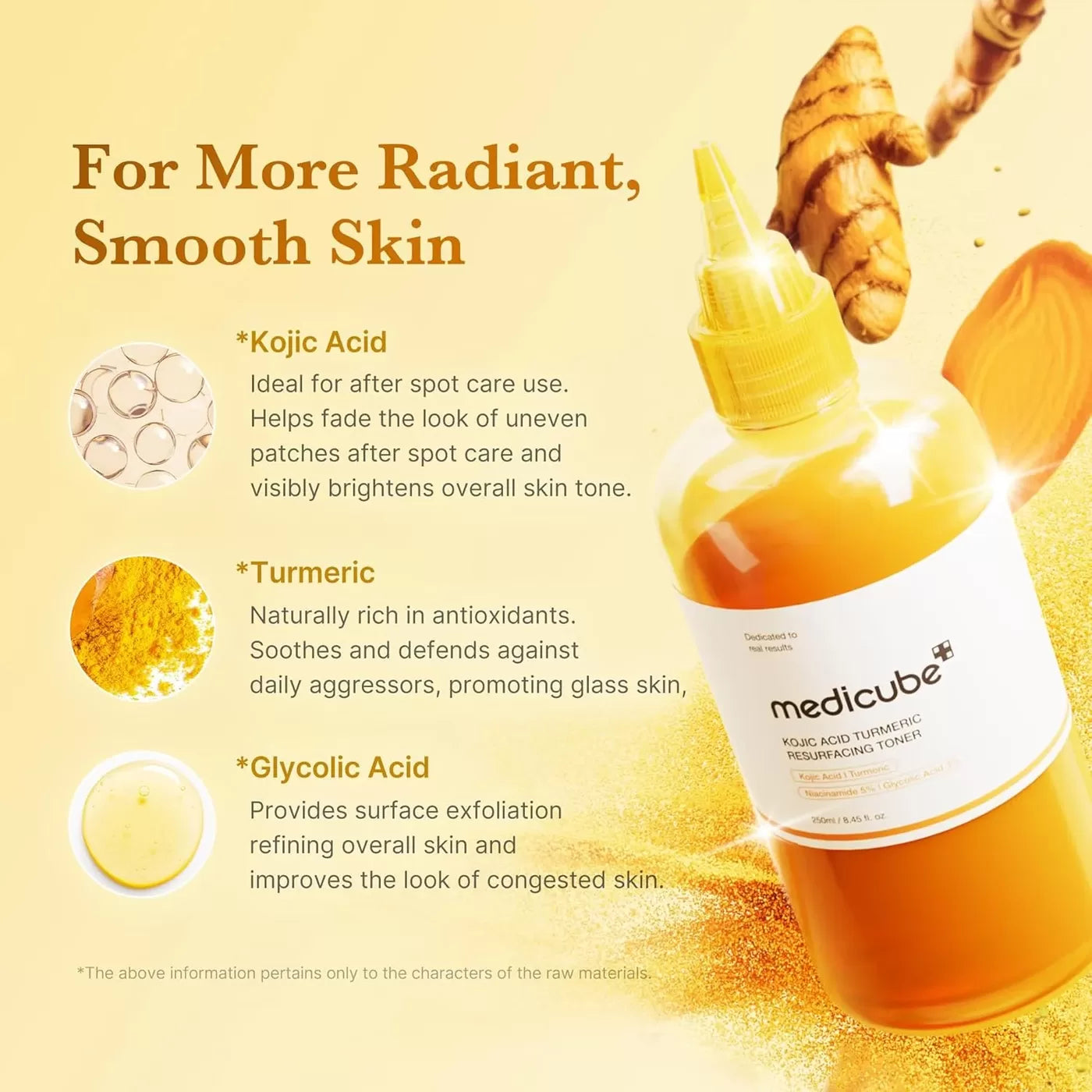 Тоник для сияния кожи Medicube Kojic Acid Turmeric Resurfacing Toner