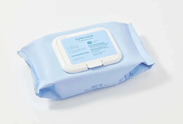 Attīrošās salvetes Missha Super Aqua Ultra Hyalron Cleansing Water Wipes