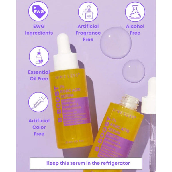 Serums mirdzuma piešķiršanai ādai ar kojskābi NINE LESS B-Boost 1% Kojic Acid Serum