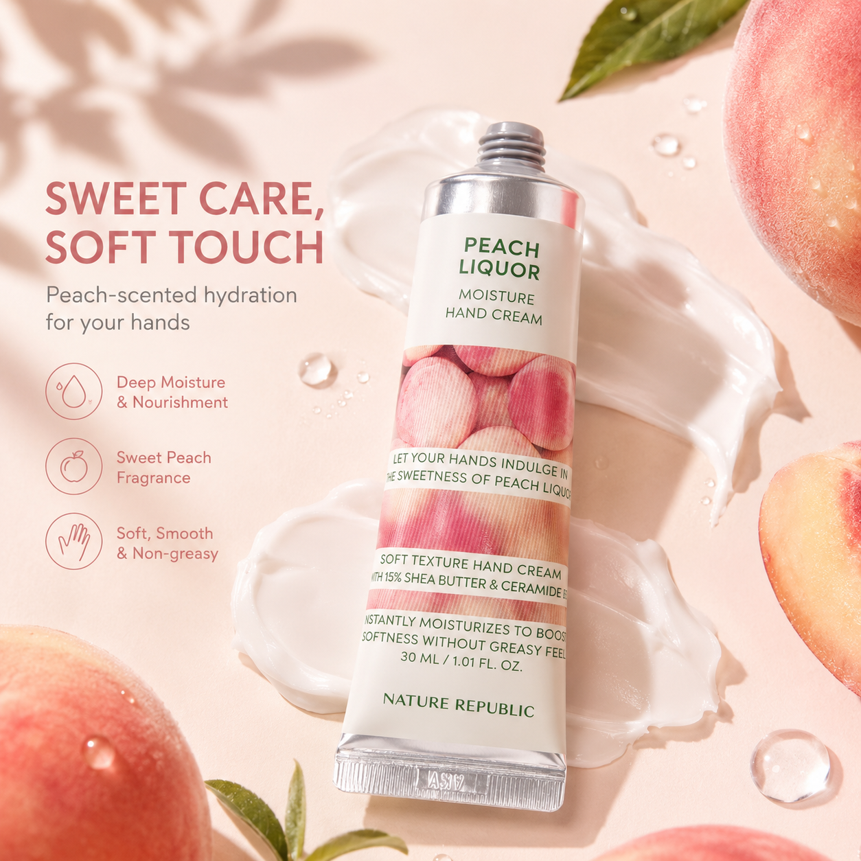 Nature Republic Hand & Nature Peach Liquor Hand Cream