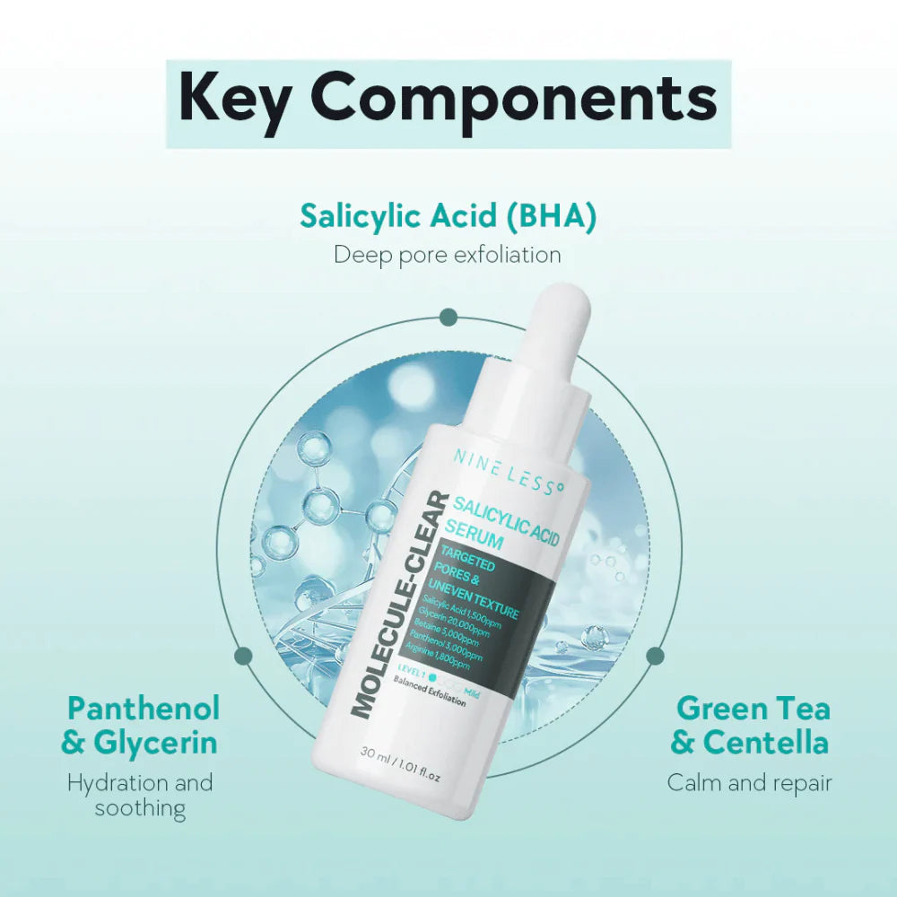 Очищающая BHA-сыворотка для пор Nine Less Molecule-Clear Salicylic Acid Serum