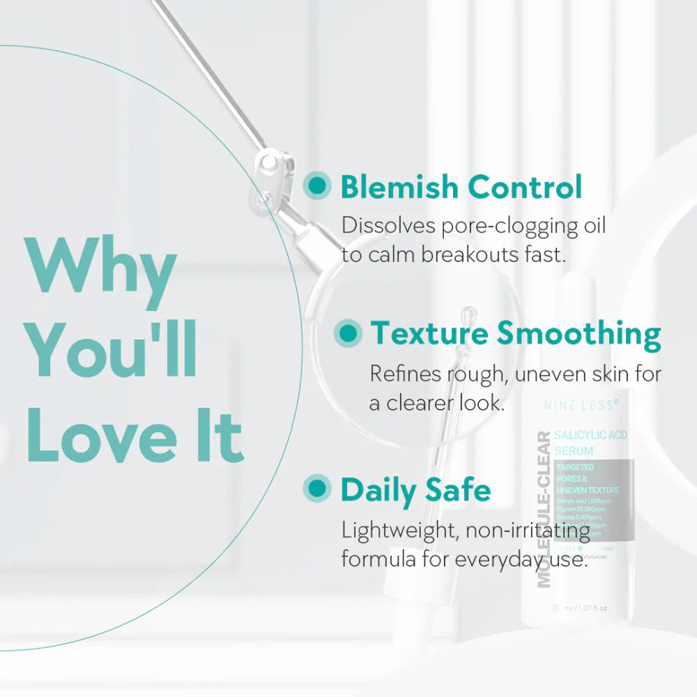 Очищающая BHA-сыворотка для пор Nine Less Molecule-Clear Salicylic Acid Serum