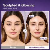 Auduma 3D-maska sejai ar liftinga efektu numbuzin No.9 NAD Bio Lifting Full Cover Facial Mask