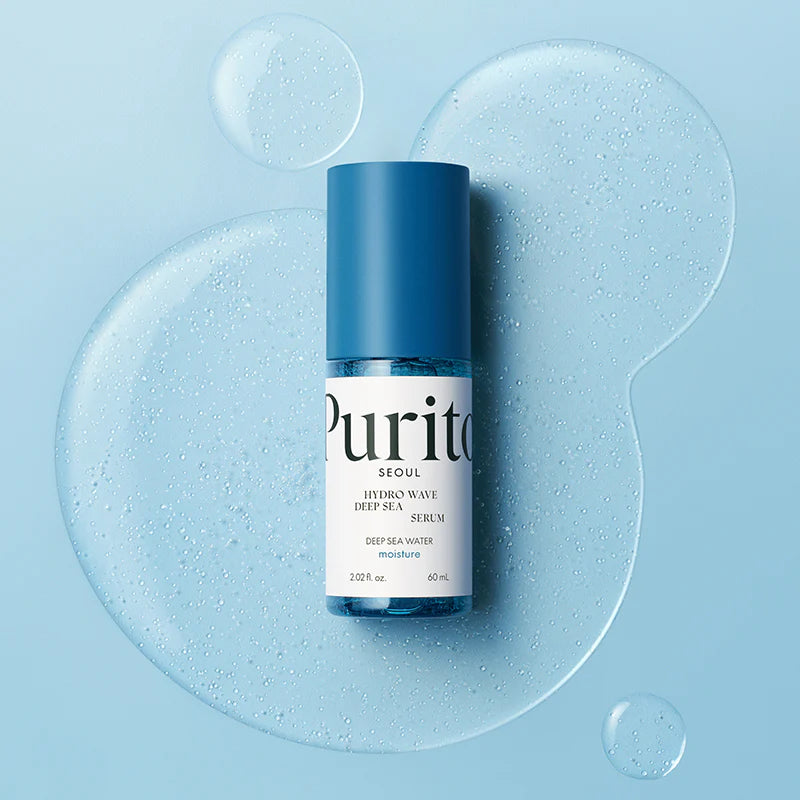 Mitrinošs minerālu serums ādas tvirtuma palielināšanai Purito Seoul Hydro Wave Deep Sea Serum