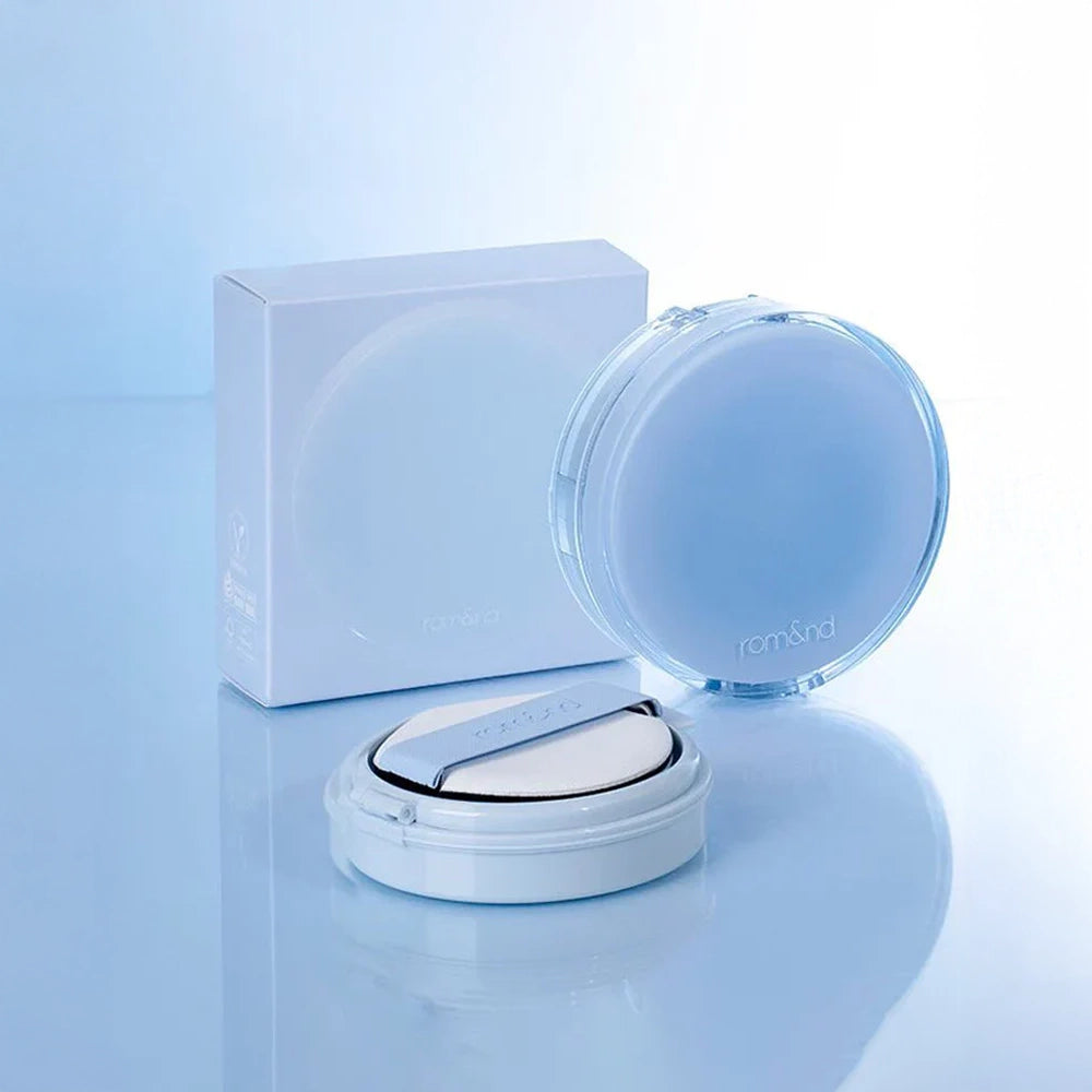 Gaisīgs ādu mitrinošs kušons Rom&nd Bare Water Cushion