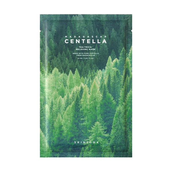 Auduma maska problemātiskai ādai SKIN1004 Madagascar Centella Tea-Trica Relaxing Mask