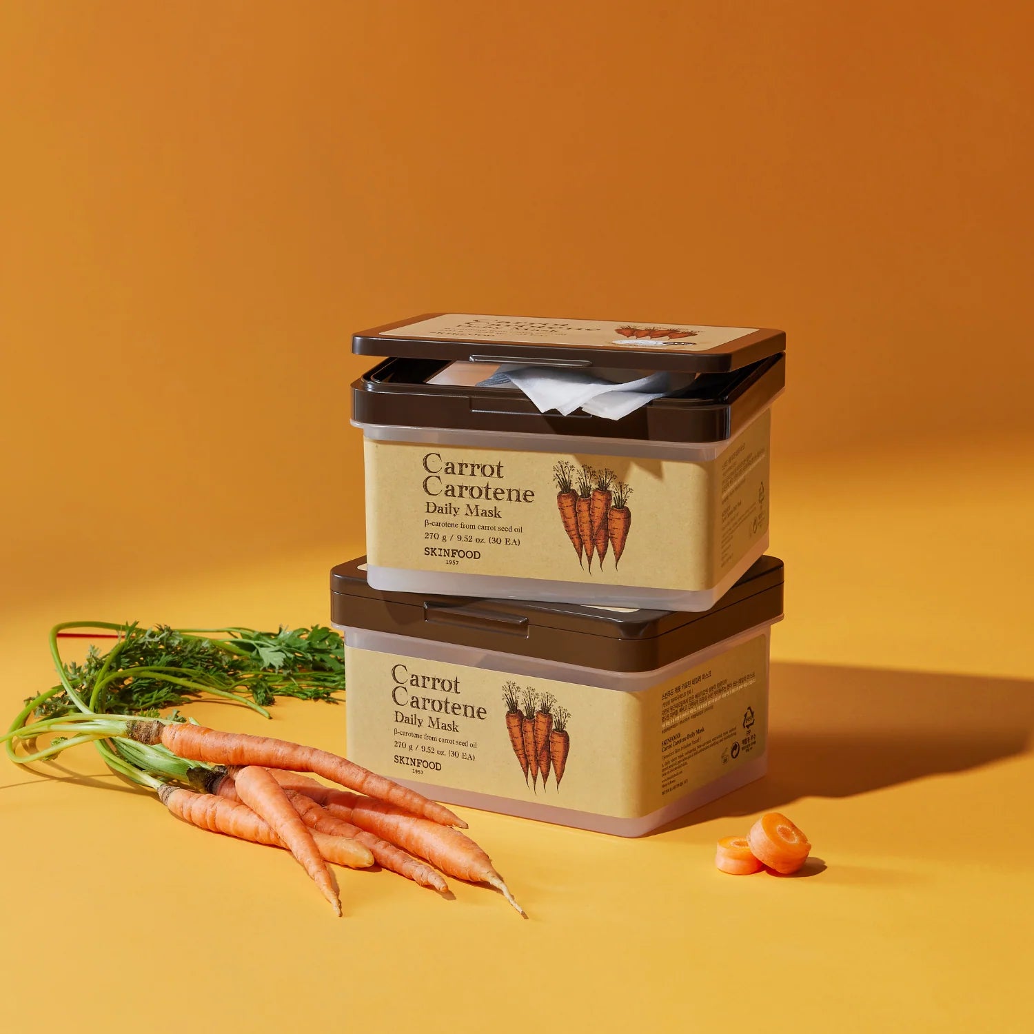 Комплект тканевых масок Skinfood Carrot Carotene Daily Mask