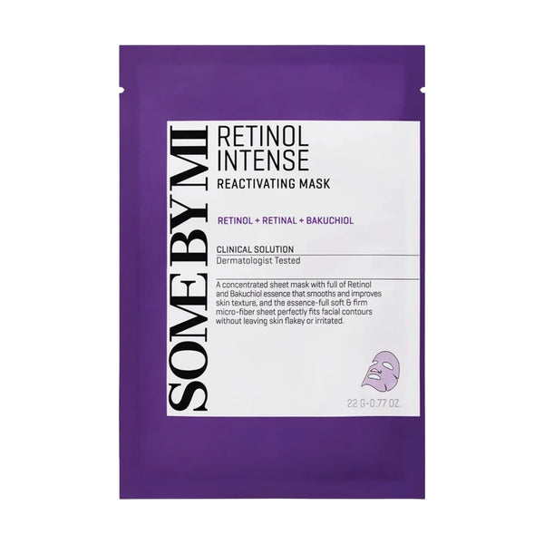 Pretnovecošanās auduma maska ar retinolu un bakučiolu Some By Mi Retinol Intense Reactivating Mask