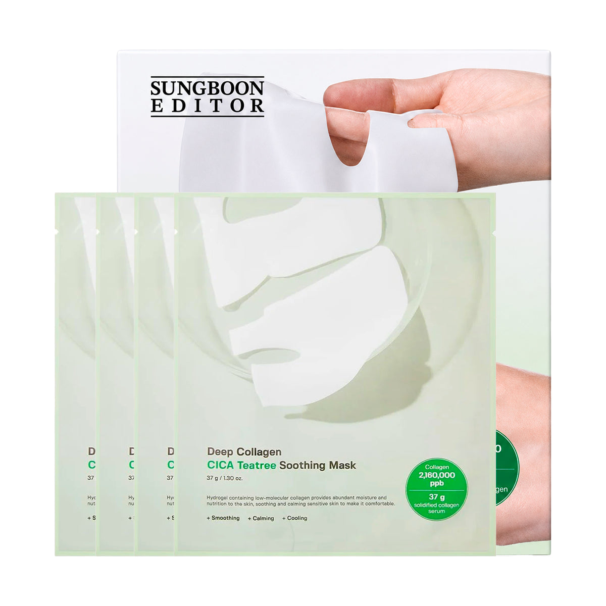 Успокаивающая маска Sungboon Editor Deep Collagen Cica Teatree Soothing Mask