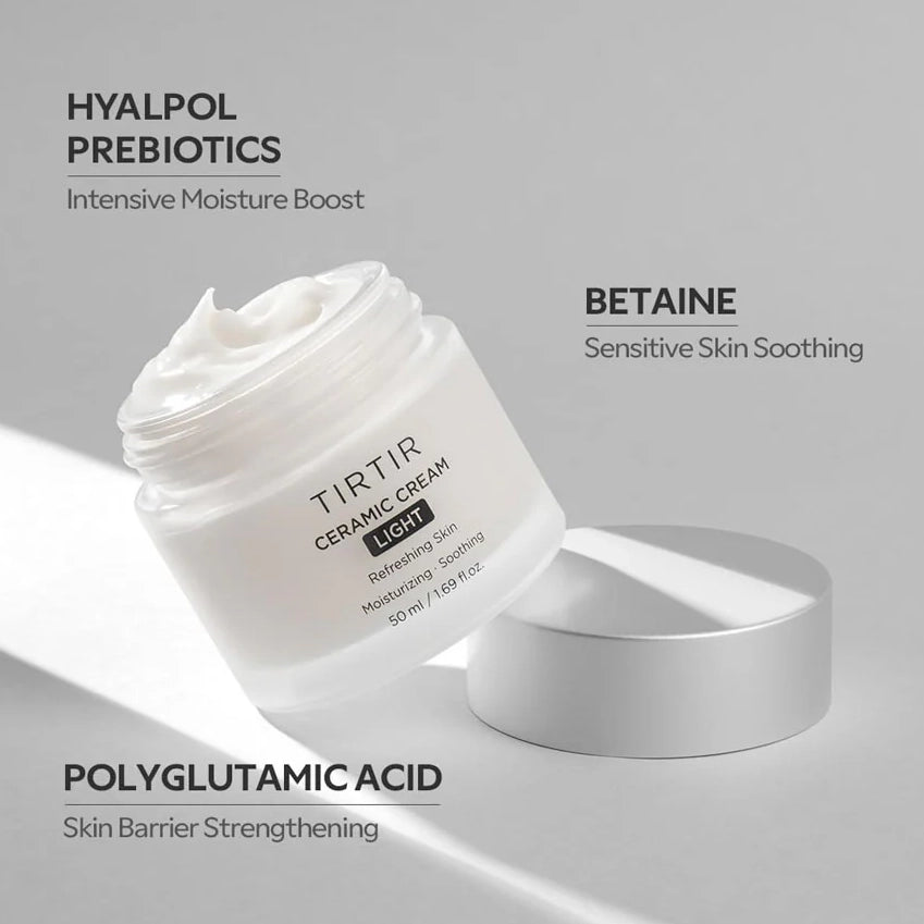 Лёгкий увлажняющий крем с церамидами для лица TIRTIR Ceramic Cream Light