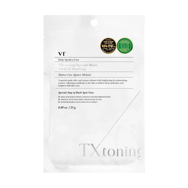Skaistinanti lakštinė veido kaukė VT Cosmetics TX-Toning Special Mask
