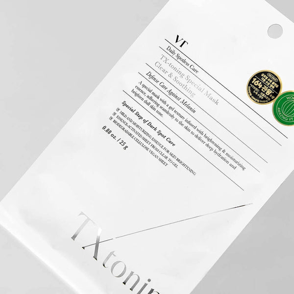 Skaistinanti lakštinė veido kaukė VT Cosmetics TX-Toning Special Mask