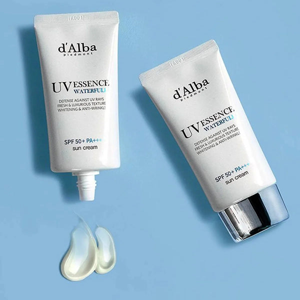 Mitrinošs saules aizsargkrēms sejai d'Alba Waterful Essence Sun cream