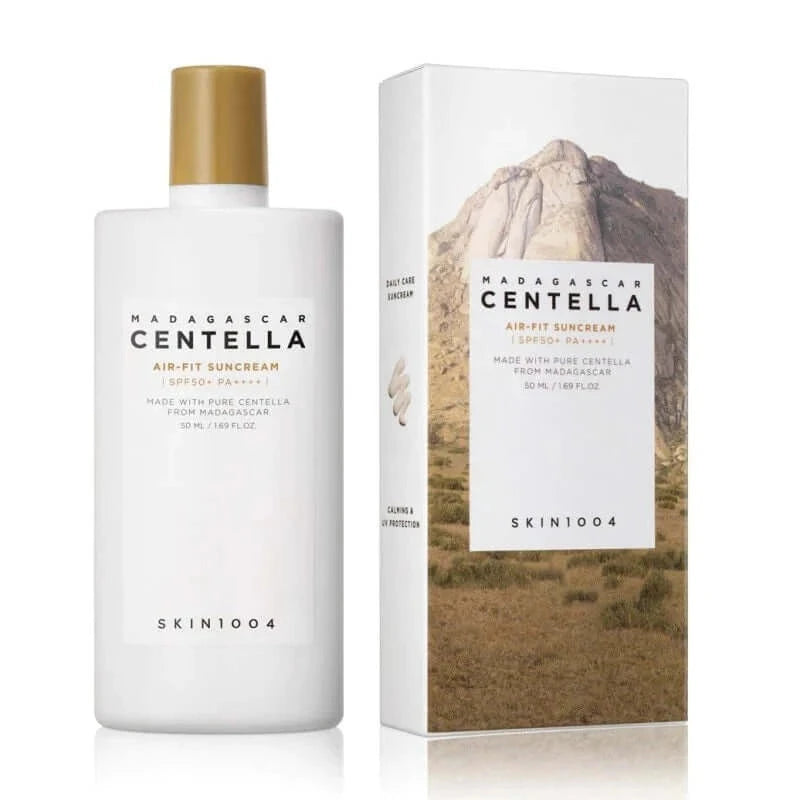 Gaisīgs saules aizsargkrēms SKIN1004 Madagascar Centella Air-Fit Suncream Plus SPF50+ PA++++