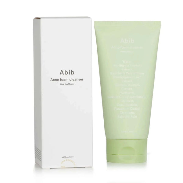 Abib Acne Foam Cleanser Heartleaf Foam efektīva putasveida sejas tīrītājs pret akni ar sirdslapu ekstraktu