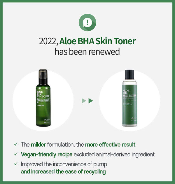 Atjaunojošs toniks ar alveju un BHA skābi Benton Aloe BHA Skin Toner