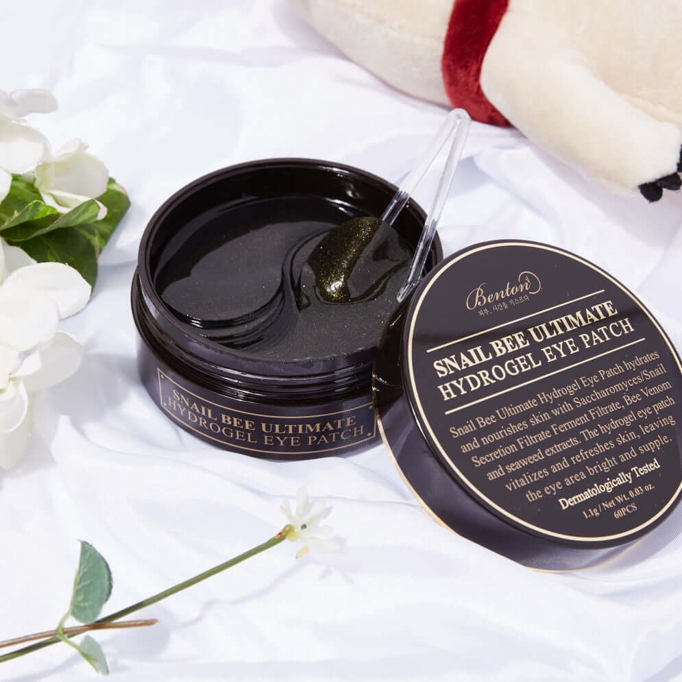 Hidrogēla patči ar gliemežu mucīnu un bišu indi Benton Snail Bee Ultimate Hydrogel Eye Patch