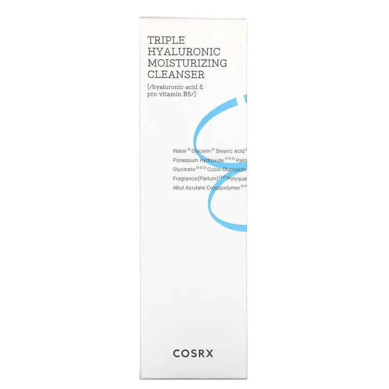Attīrošas putas ar hialuronskābes kompleksu Cosrx Hydrium Triple Hyaluronic Moisturizing Cleanser
