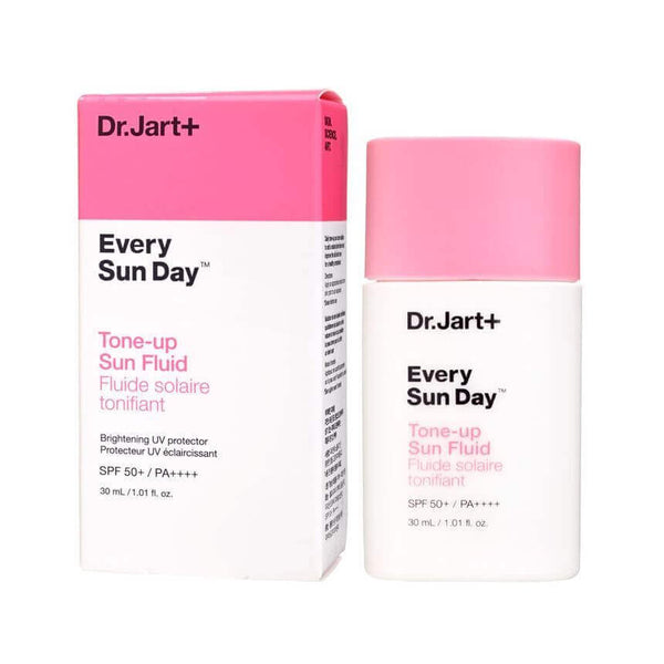 Izgaismojošs sauļošanās šķidrums Dr. Jart+ Every Sun Day Tone-Up Sun Fluid SPF50+ PA+++