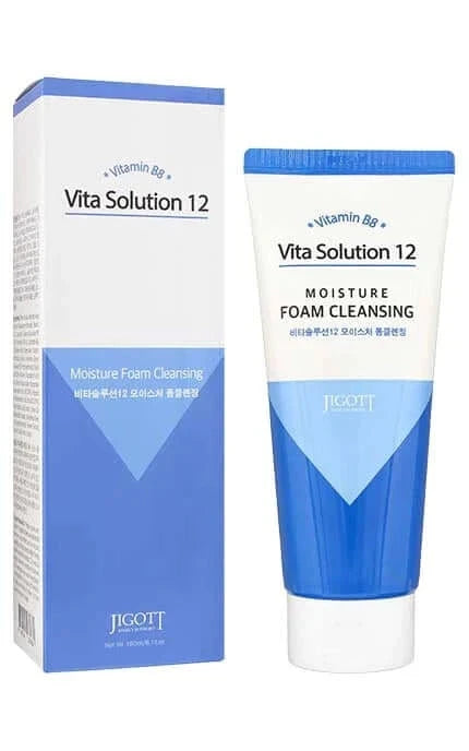 Attīrošas mitrinošas putas sejai Jigott Vita Solution 12 Moisture Foam Cleansing
