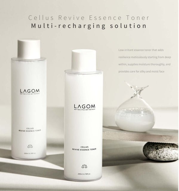 Toniks-esence dziļai ādas mitrināšanai ar adenozīnu Lagom Cellus Revive Essence Toner