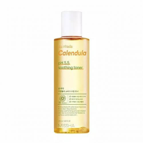 Nomierinošs losjons Missha Su:Nhada Calendula pH 5.5 Soothing Lotion