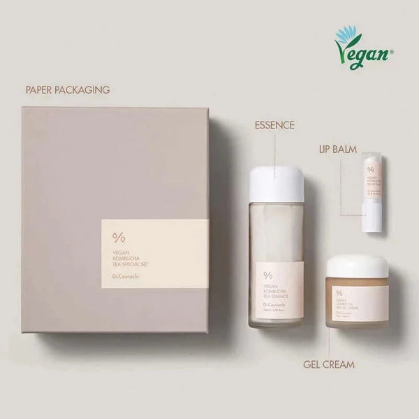 Komplekts ādas kopšanai ar kombučas tēju (3 līdzekļi) Dr.Ceuracle Vegan kombucha tea special set