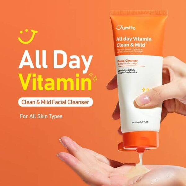Maigi attīrošs gels ar pazeminātu pH līmeni Jumiso All Day Vitamin Clean And Mild Cleanser
