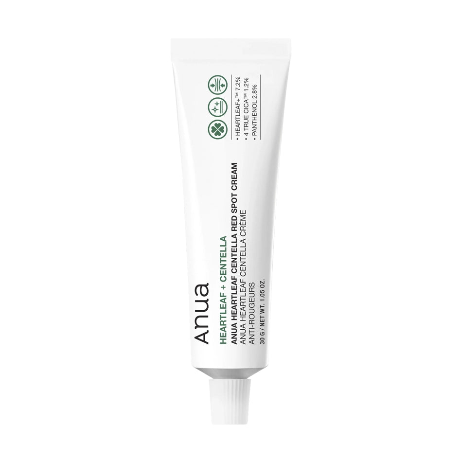 Lokāli uzklājams ādu nomierinošs krēms ar centellu un houtūniju ANUA Heartleaf Centella Red Spot Cream
