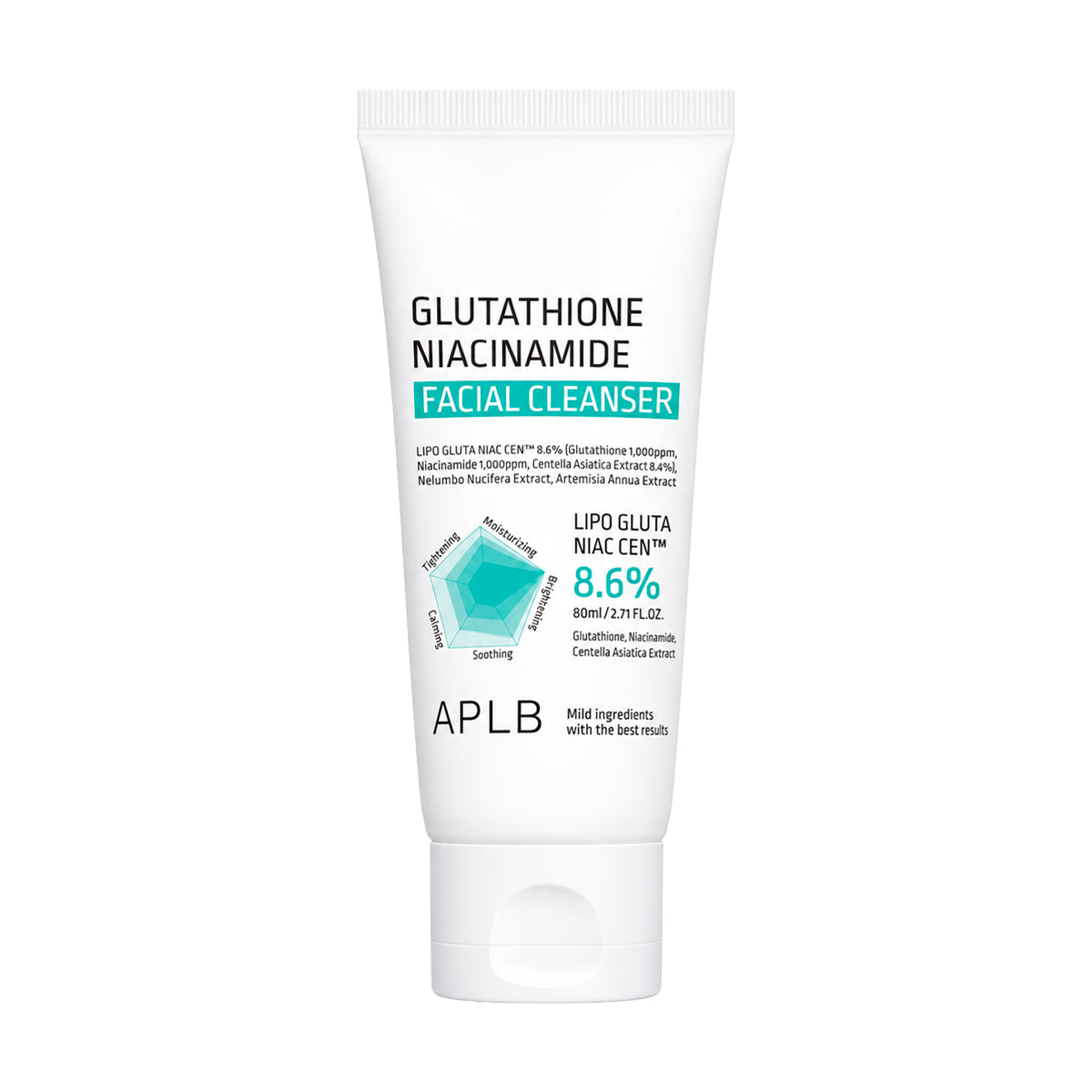 Очищающая пенка для лица APLB Glutathione Niacinamide Facial Cleanser