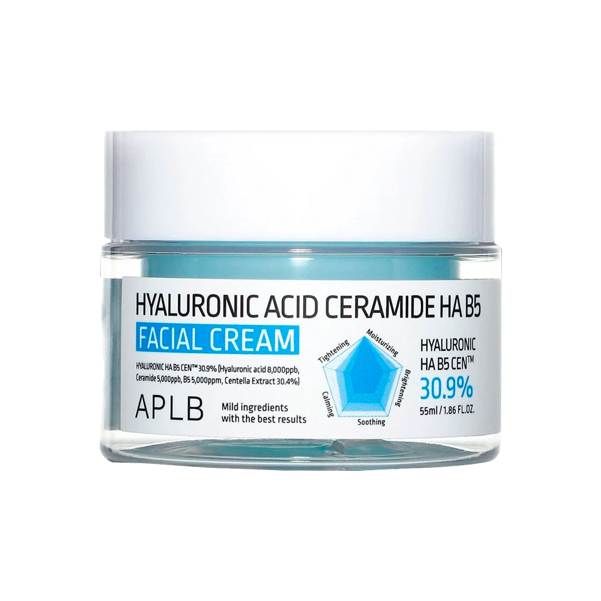 Увлажняющий крем для лица APLB Hyaluronic Acid Ceramide HA B5 Facial Cream