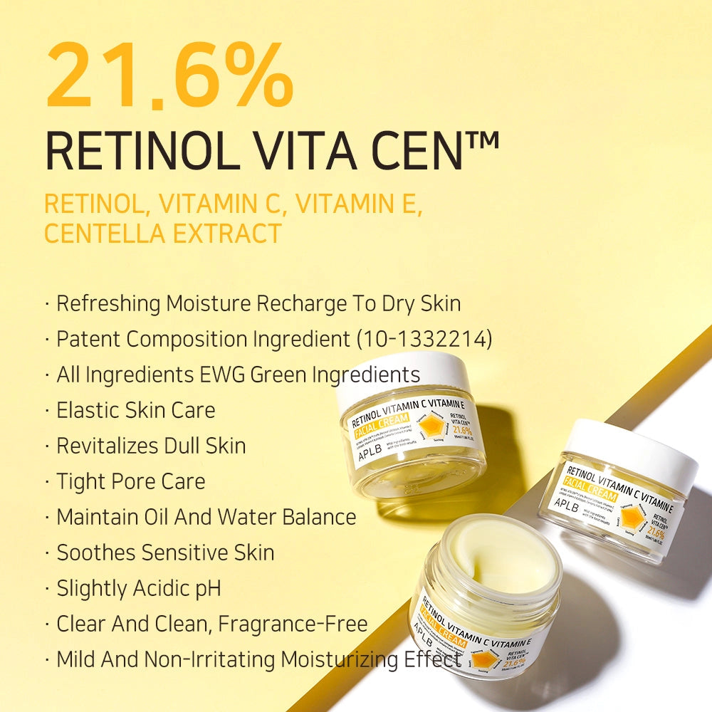 Крем для сияния кожи APLB Retinol Vitamin C Vitamin E Facial Cream