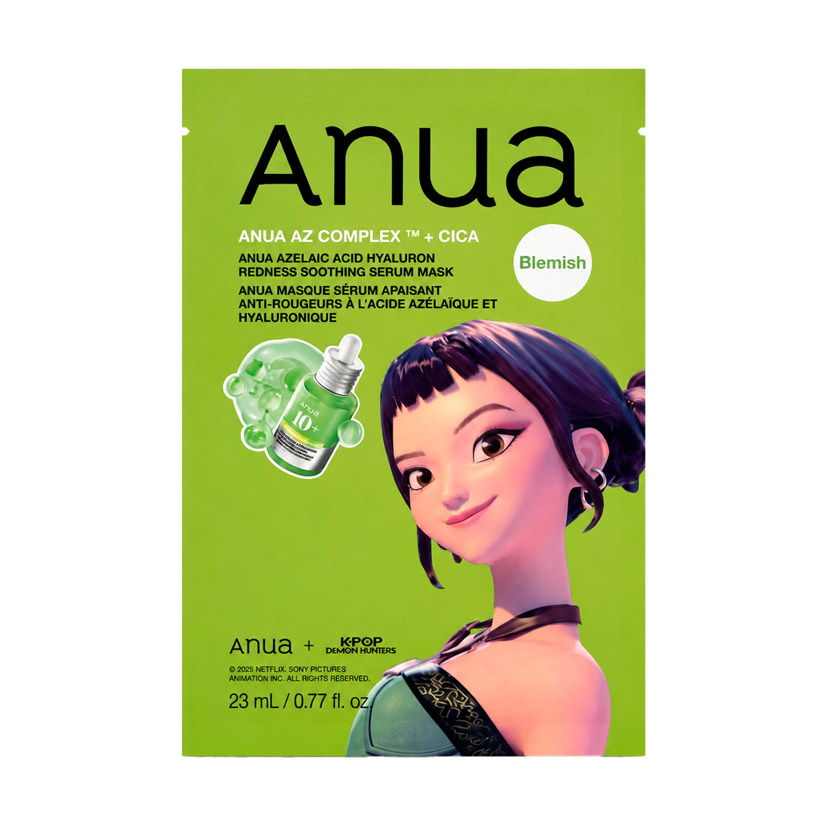 Тканевая маска Anua Kpop Demon Hunters Azelaic Acid Hyaluron Redness Soothing Serum Mask