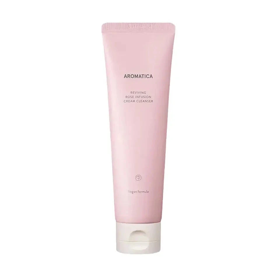 Krēmveida putiņas sejas mazgāšanai ar rozes ekstraktu Aromatica Reviving Rose Infusion Cream Cleanser