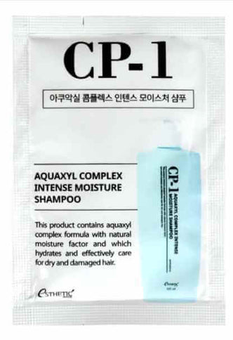 Mitrinošs šampūns ar akvaksilu sausiem matiem CP-1 Aquaxyl Complex Intense Moisture Shampoo  Esthetic House 8 ml.  