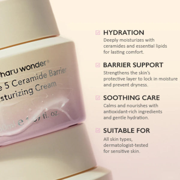 Haruharu Wonder Black Rice 5 Ceramide Barrier Moisturizing Cream