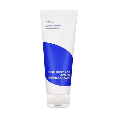 Vājskābes mitrinošās putiņas sejas mazgāšanai IsNtree Hyaluronic Acid Low-pH Cleansing Foam  IsNtree 150 ml.  