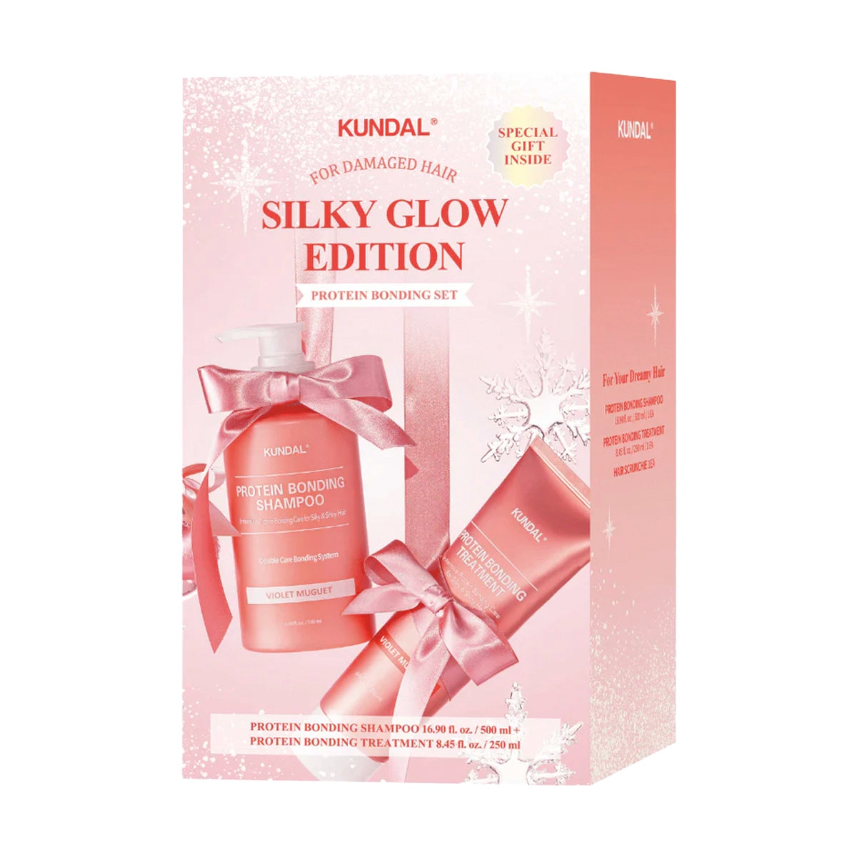 Matu atjaunošanas komplekts Kundal Silky Glow Edition Protein Bonding Set