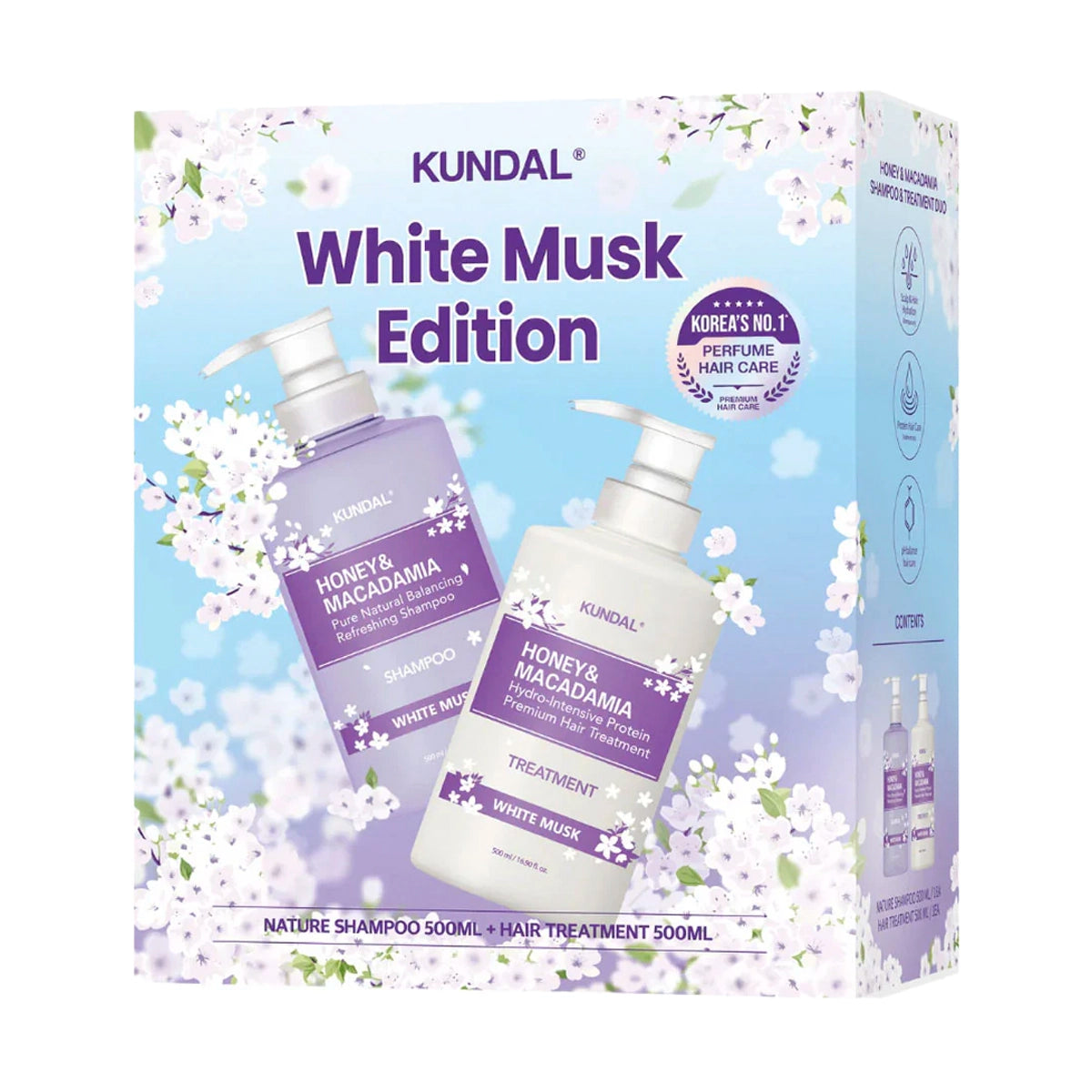 Kundal Honey & Macadamia Shampoo & Treatment Duo White Musk Edition