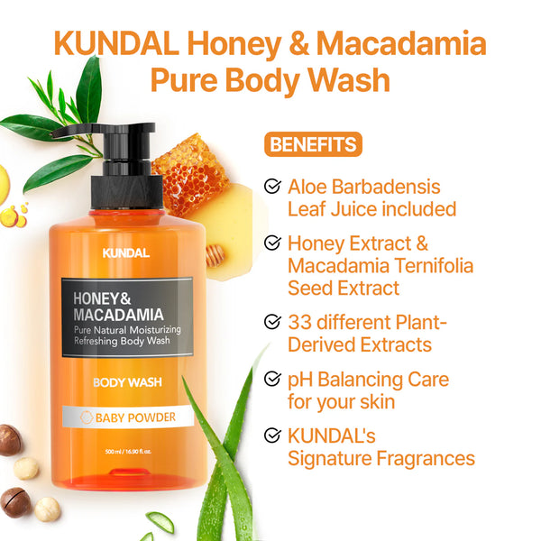 Kundal Honey & Macadamia Pure Body Wash