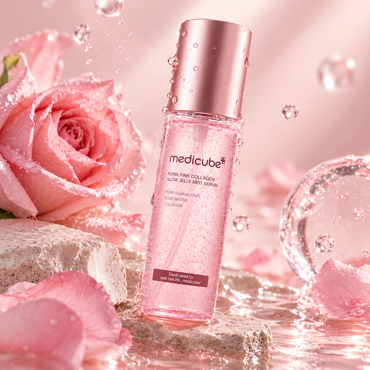Двухфазный мист-сыворотка Medicube PDRN Pink Collagen Glow Jelly Mist Serum