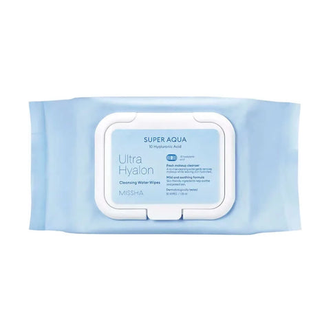 Attīrošās salvetes Missha Super Aqua Ultra Hyalron Cleansing Water Wipes  MISSHA 30 psc.  